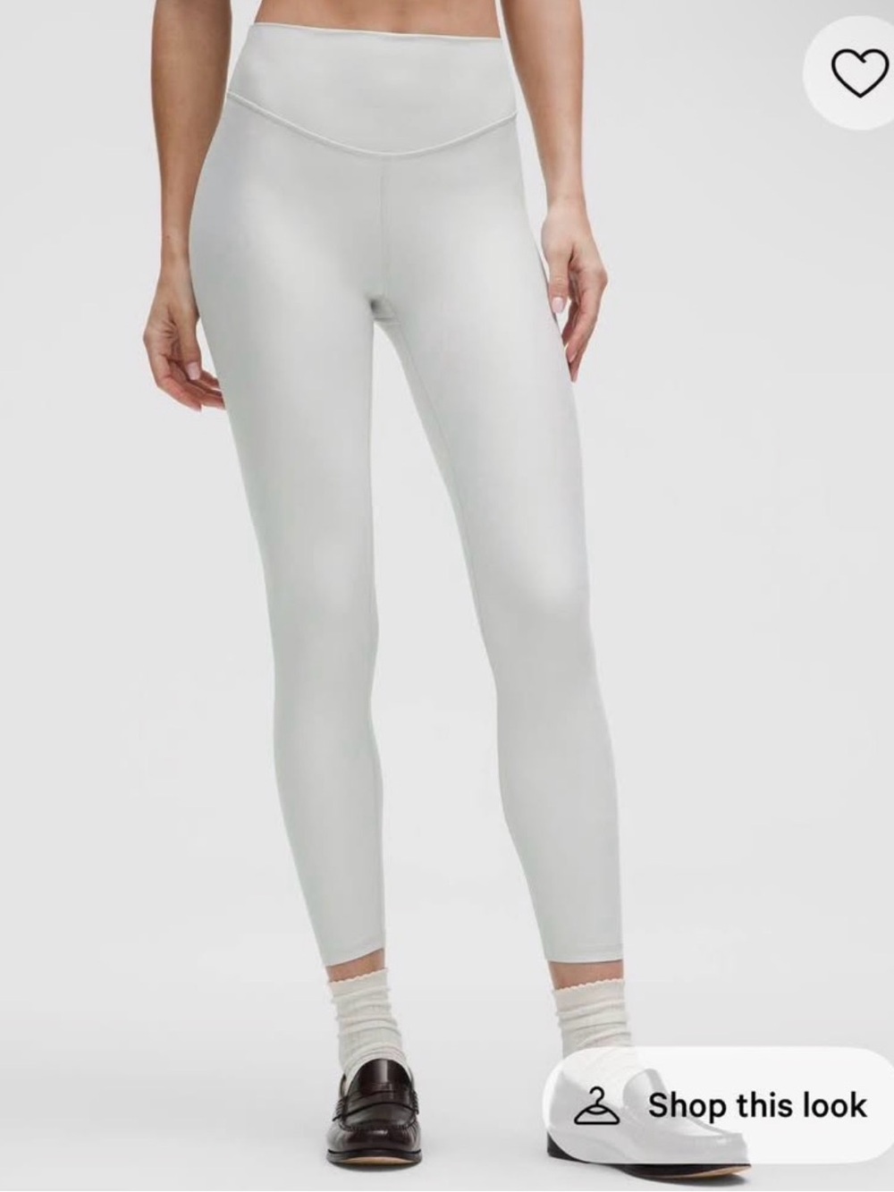 lululemon athletica Light Gray High-Rise Leggings